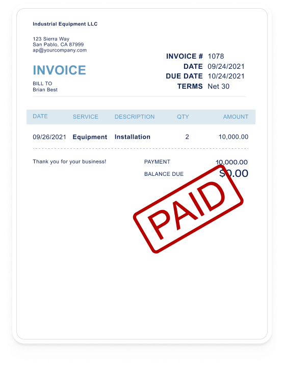Paid Invoice